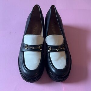 Sam Edelman Black and White Loafers